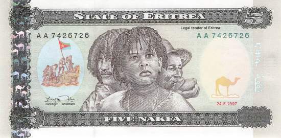 5 Nakfa 1997 Eritrea p2